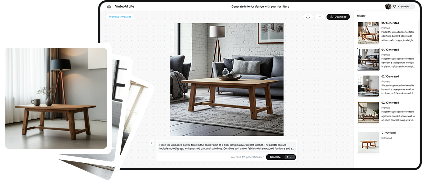 Furniture type illustrations